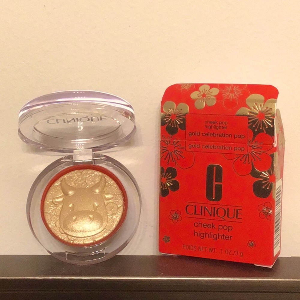 Clinique cheek pop highlighter lunar year ox limited edition gold new in box